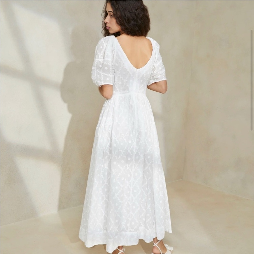 Loeffler Randall White Eyelet Midi Dress - Picture 3 of 6